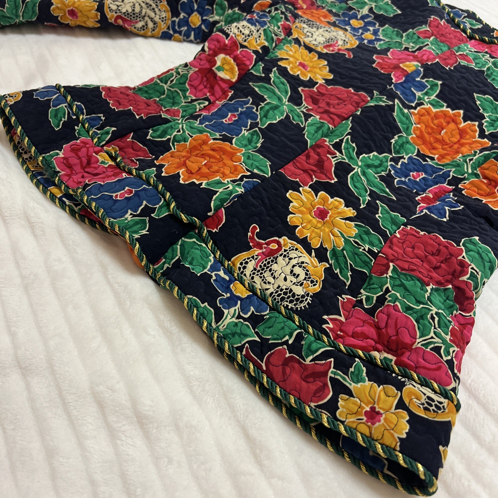 VTG Richie Freeman for Teri Jon 100% Silk Floral Blazer Jacket S10Made In Korea