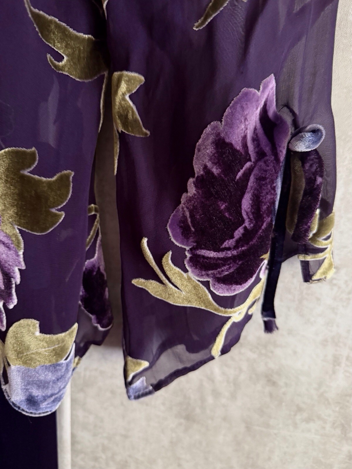 Vintage Jeffery & Dara Purple 2Pc Floral Jacket Blouse Sleeveless Dress Sz 10