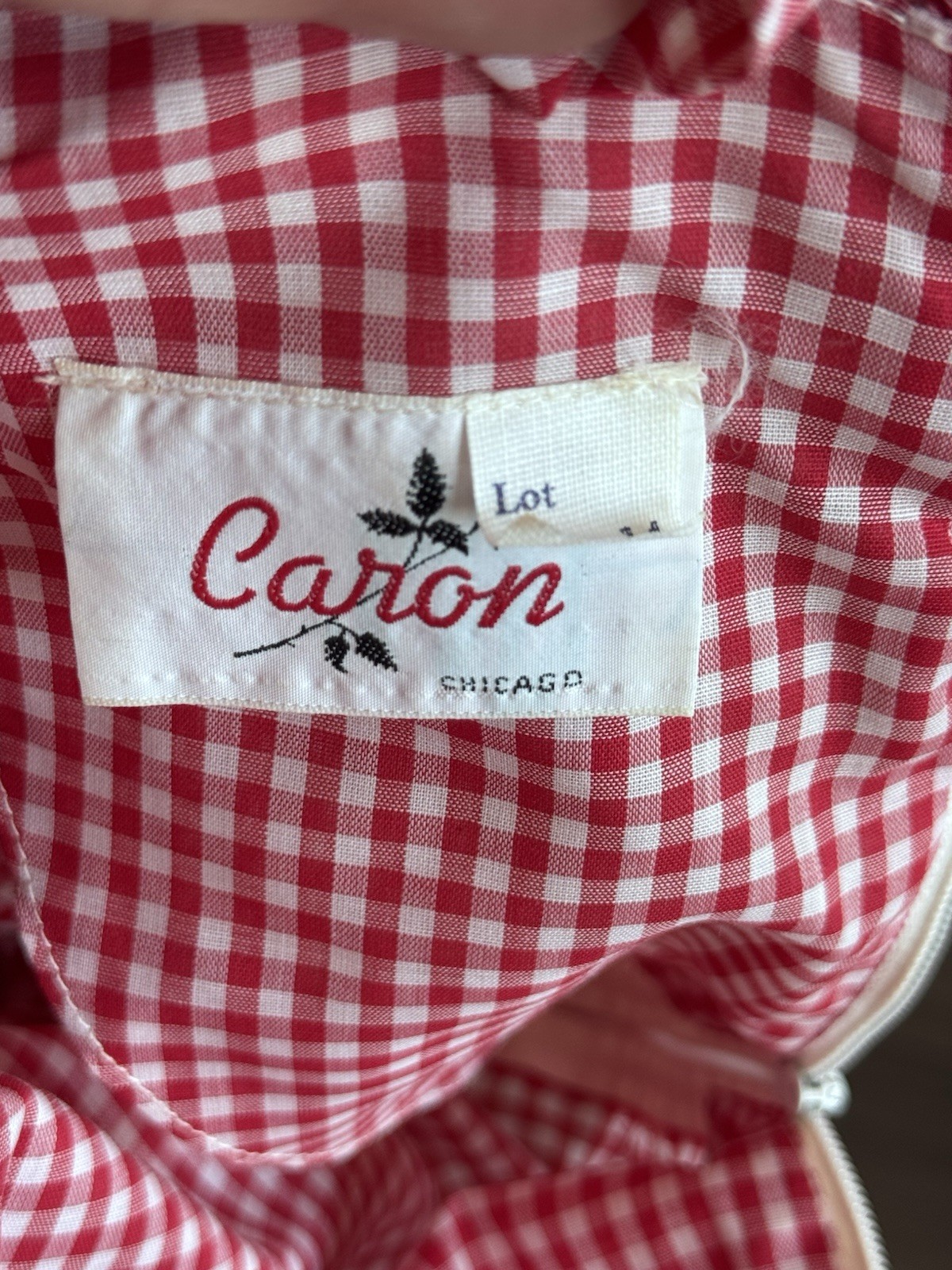 Vintage 70’s Caron Gingham Checkered Ruffle Trim Belt Prairie Boho Cottage Dress
