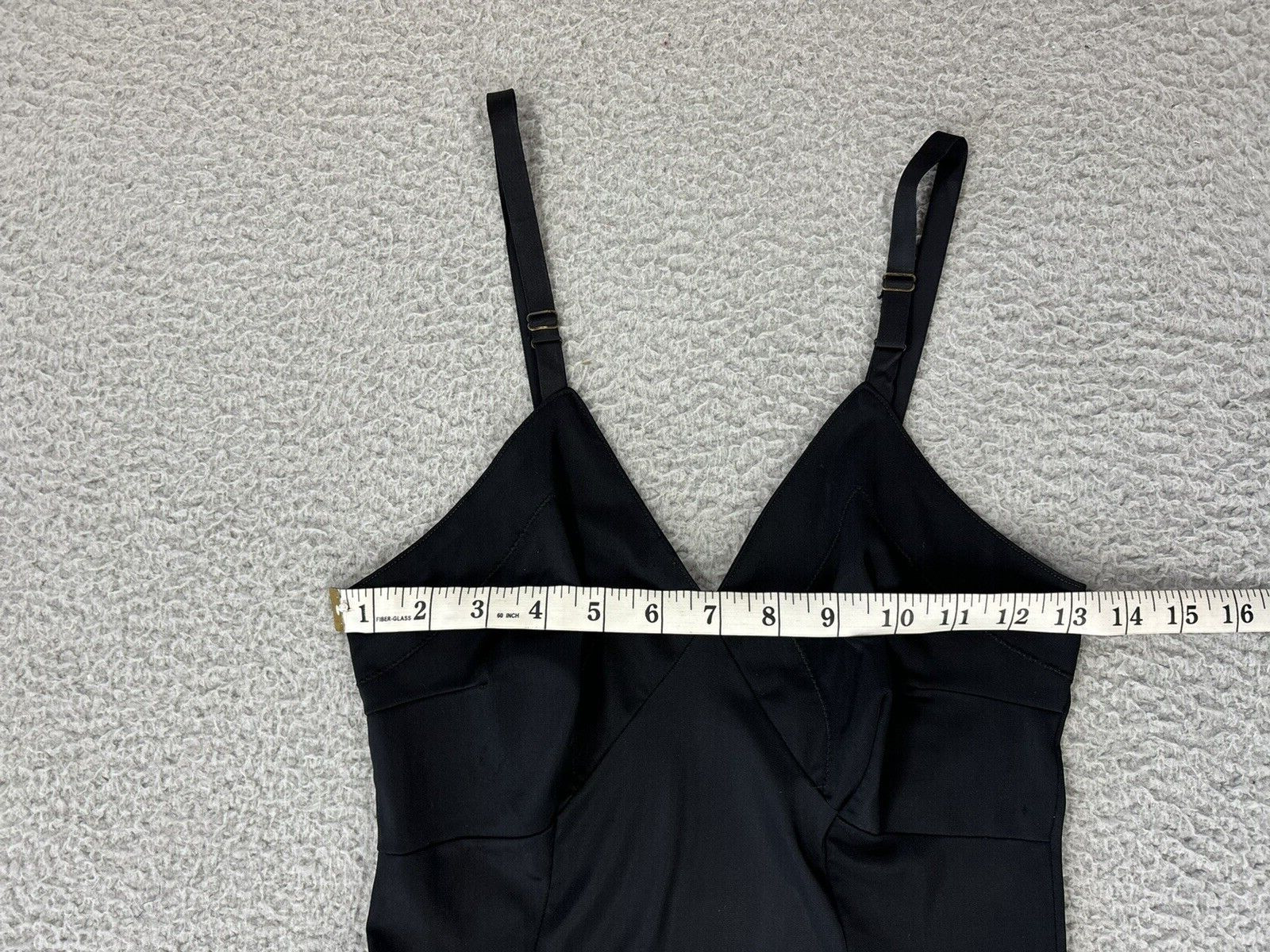 Vintage Textron Slip Womens 32/12 Tall Black Midi Adjustable Straps