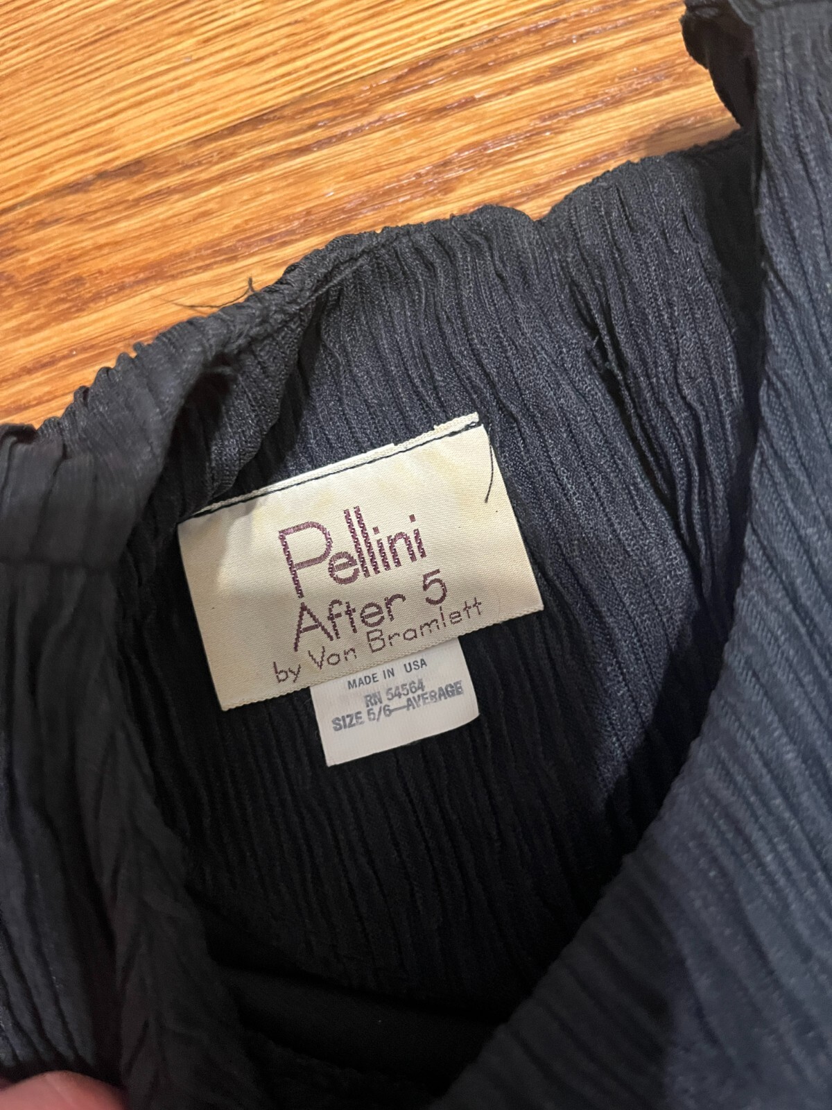 Vintage 70’s 80’s Pellini after 5 Von Bramlett Ladies Black Dress size 5/6 USA