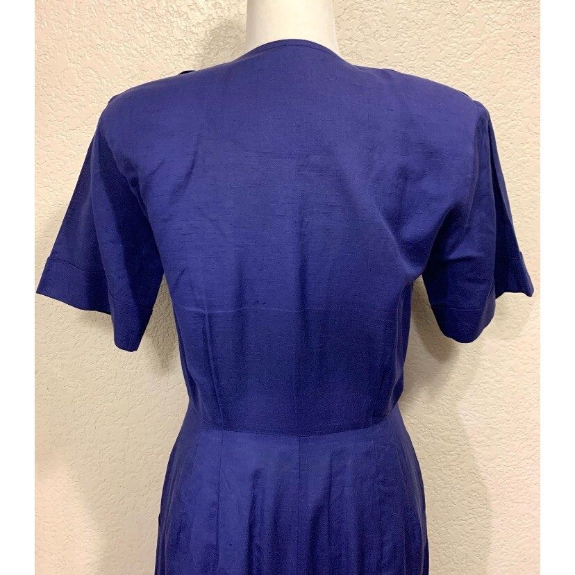 The Kollection LTD Vintage 70s Purple Retro Button Maxi Dress Women’s 28W