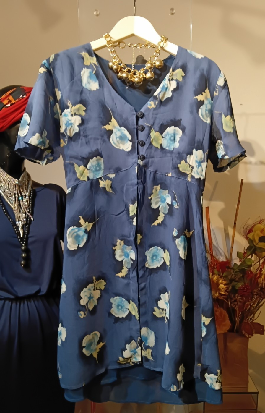 Mary Anne lined chiffon dress, vintage, made in Italy