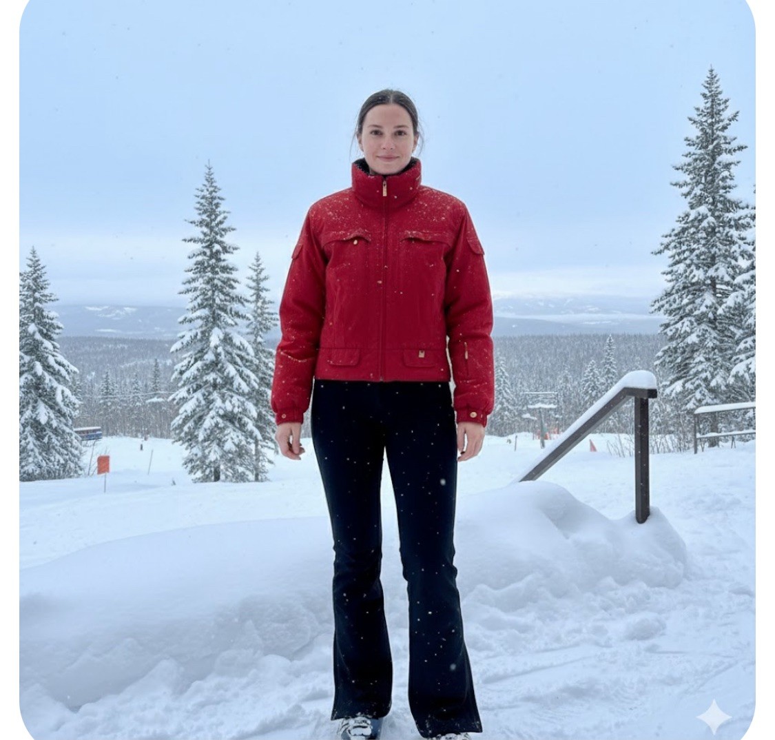 Vintage NILS Red Skiwear One Piece Ski Suit Women’s size 10
