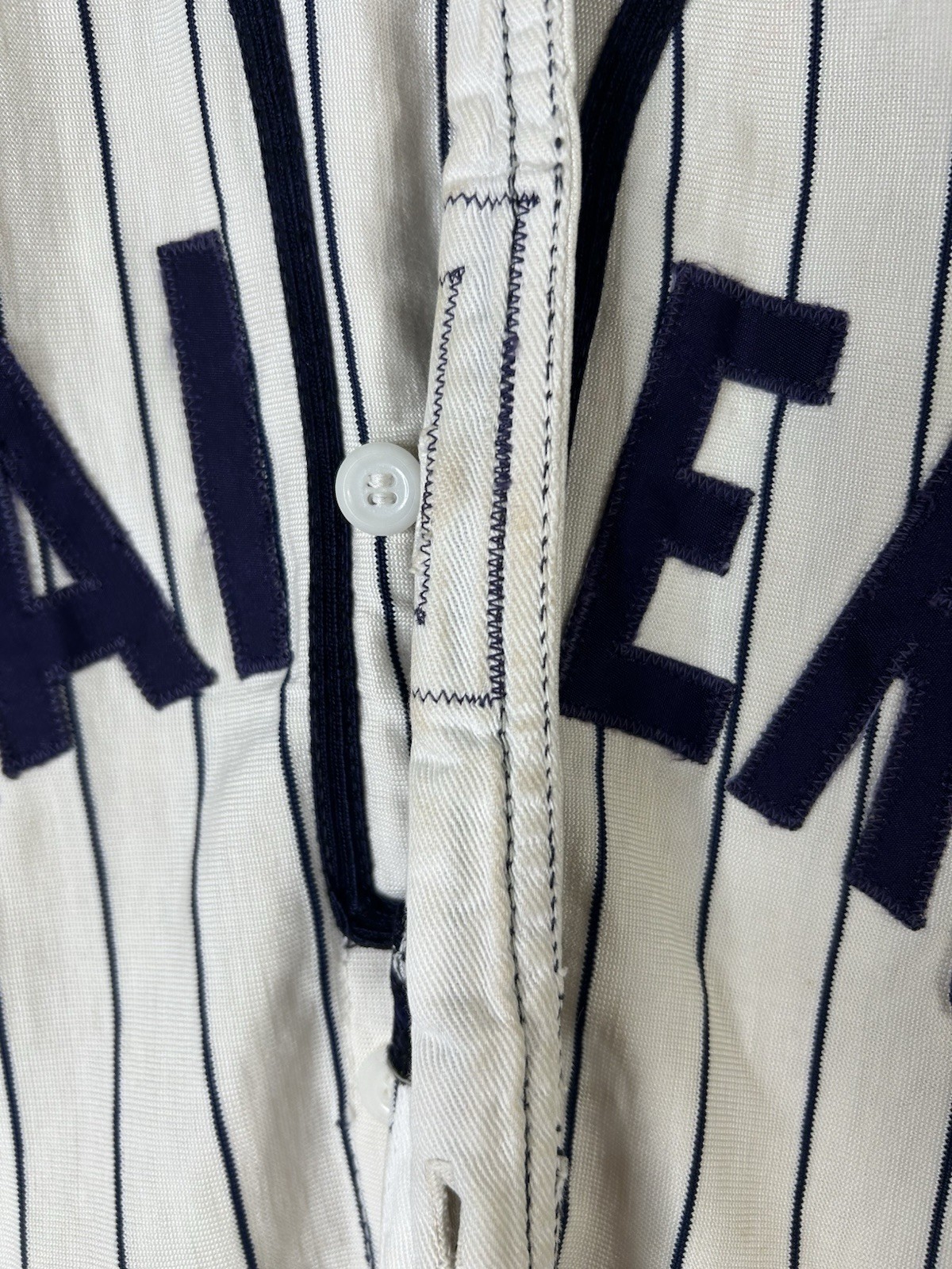 Vintage 1950’s Jersey Women’s White Striped Raider Button Up Cut Off