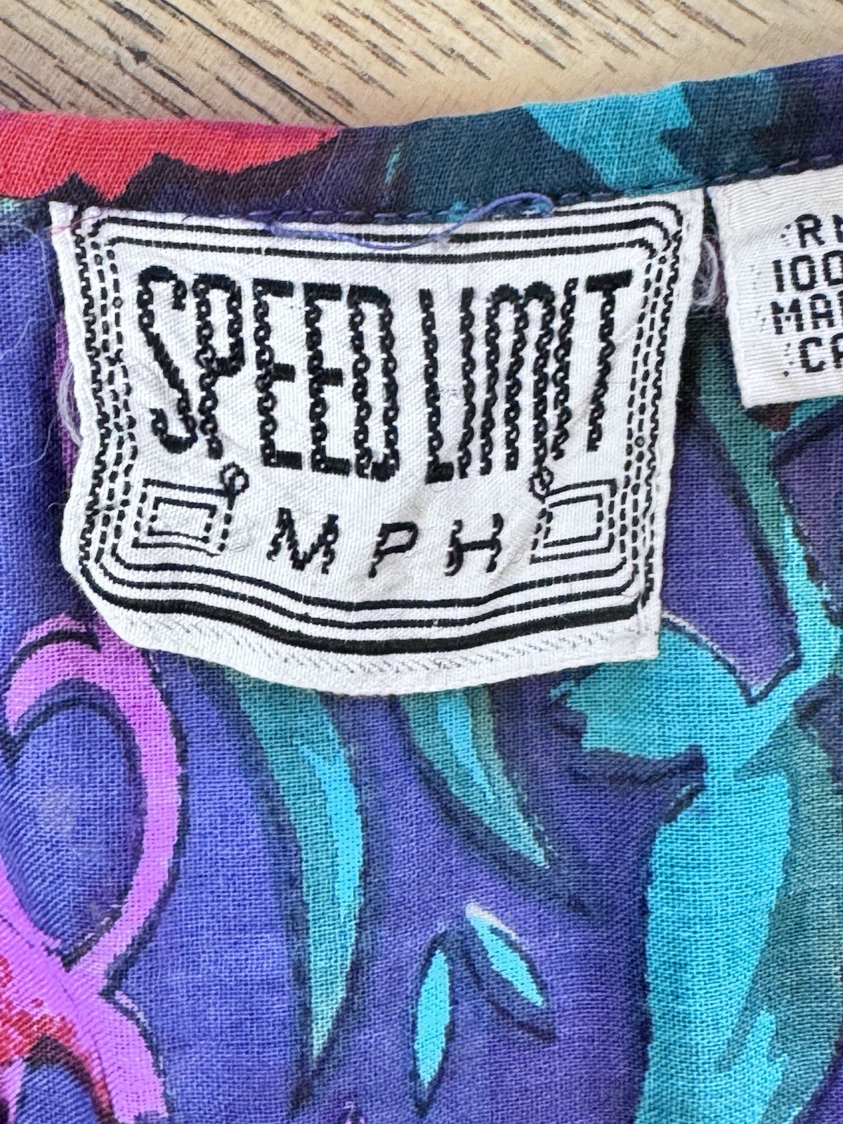 Vintage Speed Limit MPH Women’s SZ M Ruffle Blouse Floral Y2K Boho 90s