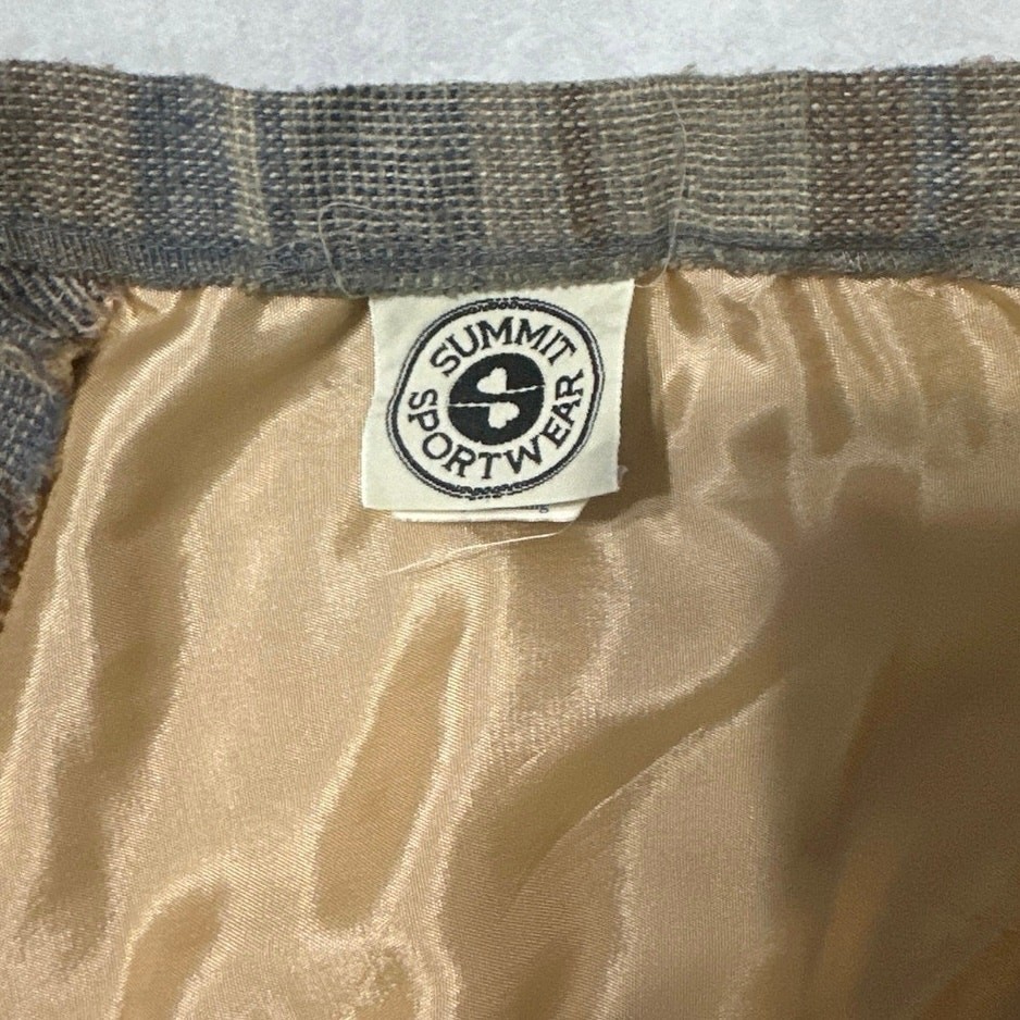 Vintage Summit Sportswear Front pleated plaid skirt 1970’s Union Made size 14