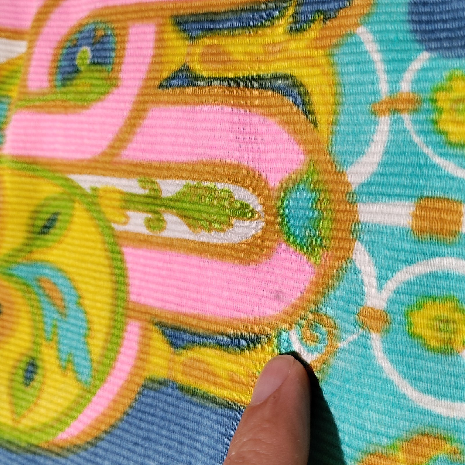 Tori Richard Hawaiian psychedelic 60s Multicolor Shift Dress Sz 12 Vtg