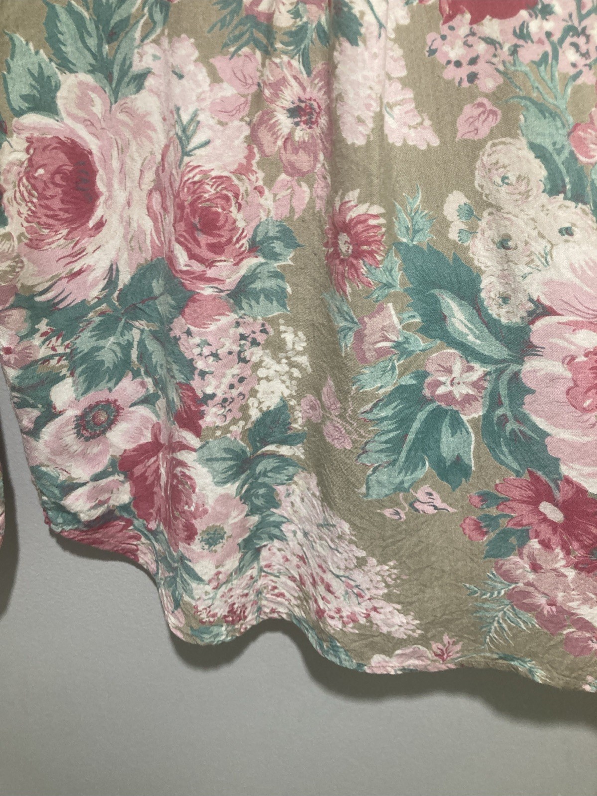 Vintage 1980s Women’s Floral Blouse Medium Cottagecore Grandmacore Shabby Chic