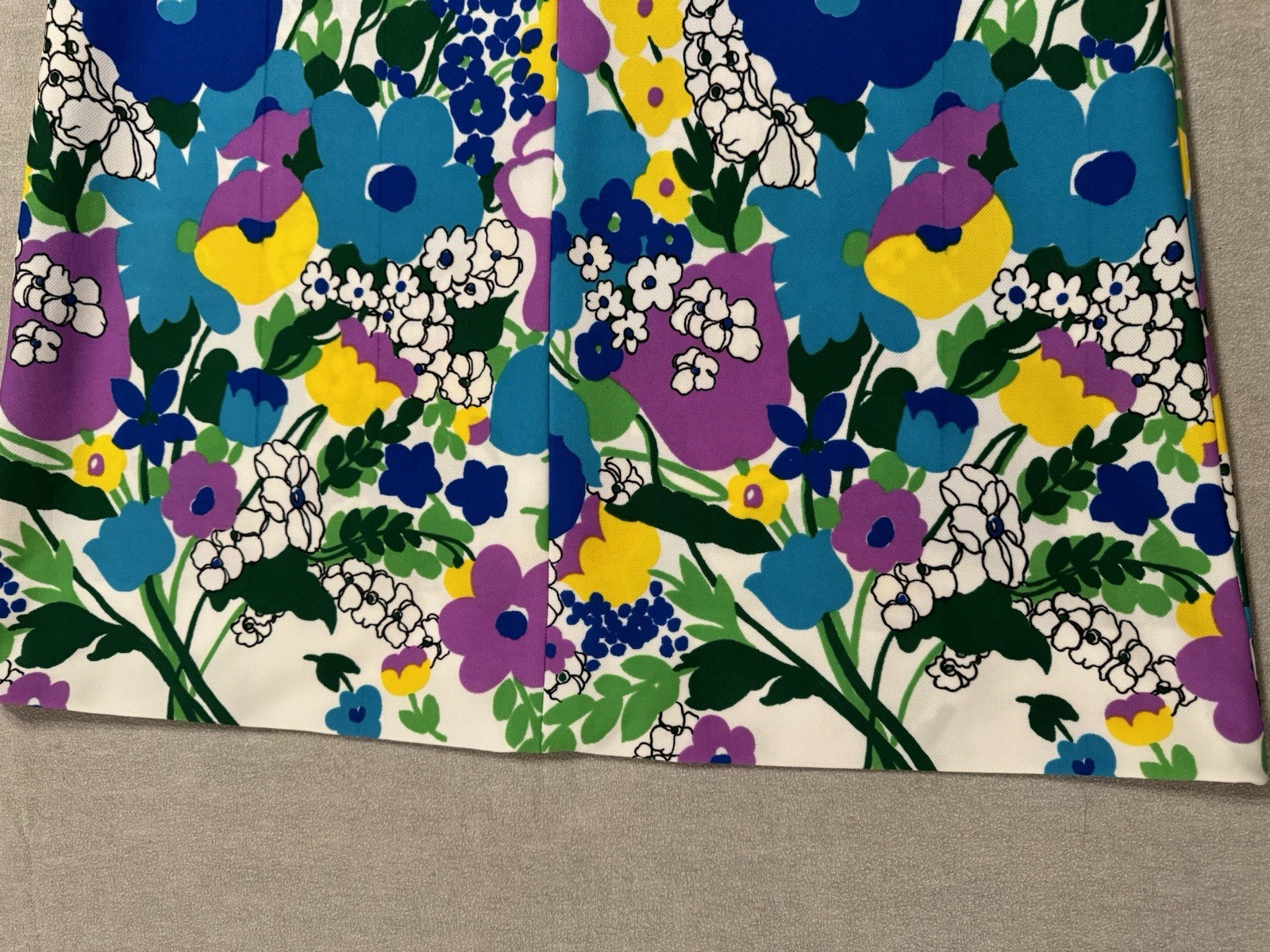 Vintage 60s 70s L’Aiglon Original Floral Maxi Dress Size 8 Mod Boho Border Print