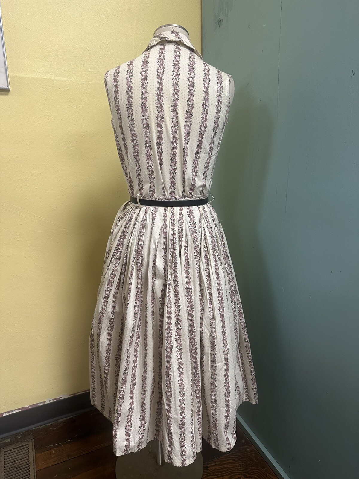 Vintage 1950’s Madison Wardrobe Maker Watercolor Pleated Skirt & Top