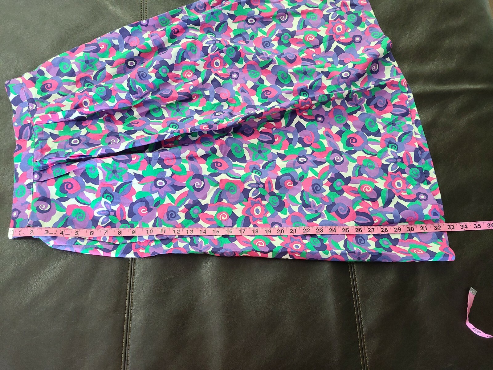 Vintage Portraits by Northern Isles Midi Skirt Bright Floral Print Womens Sz 12