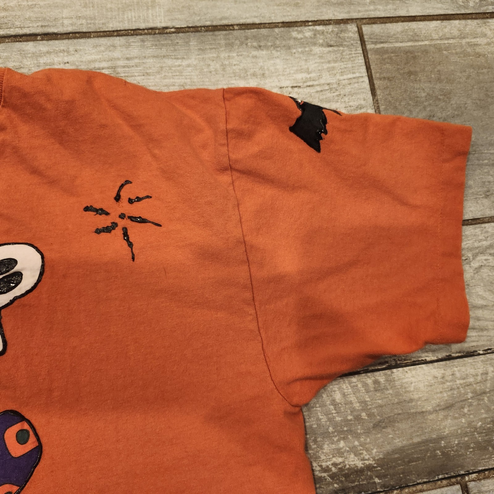 Vintage Halloween Shirt Hanes Her Way Single Stitch Size Womens Medium Orange