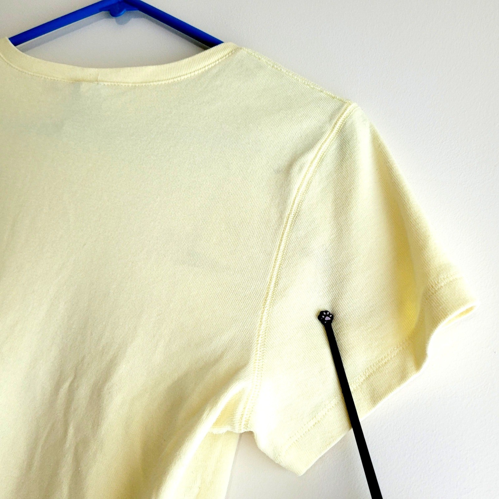Vintage Gap Butter Yellow V-Neck T-Shirt, Women’s Large L, Cotton Y2K Minimalist