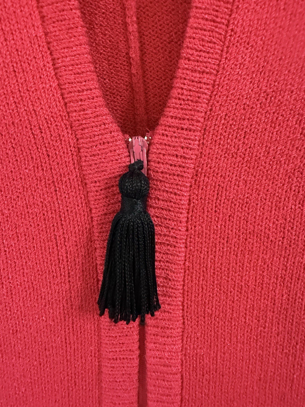 Vintage Don Sayers for Wellmore Dress 10 Pink Black Colorblock Knit Rayon Wool
