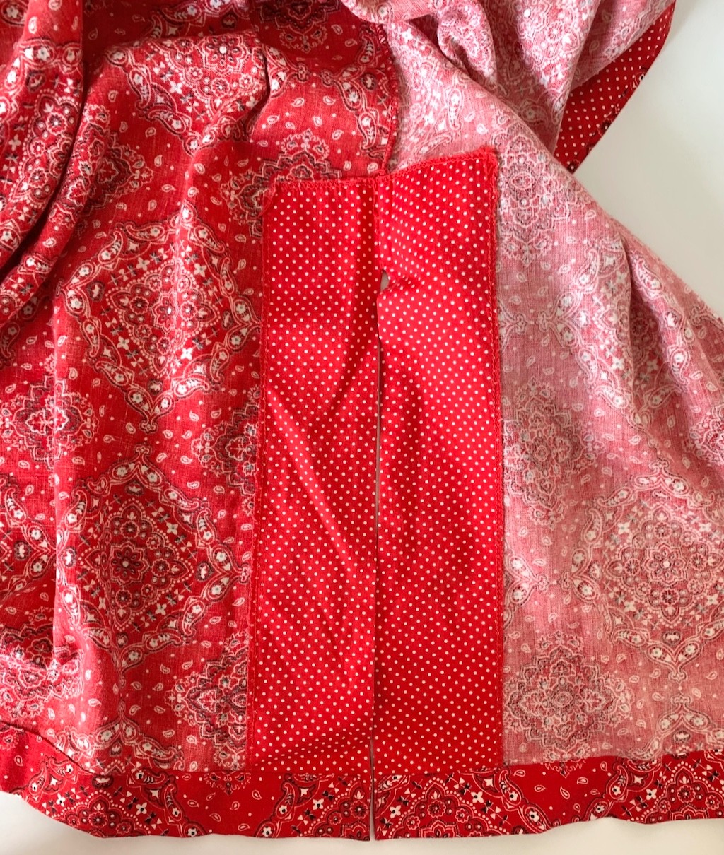 Rare 1970s vintage Geoffrey Beene Bazaar Bandana print Boho Prairie Maxi Dress S