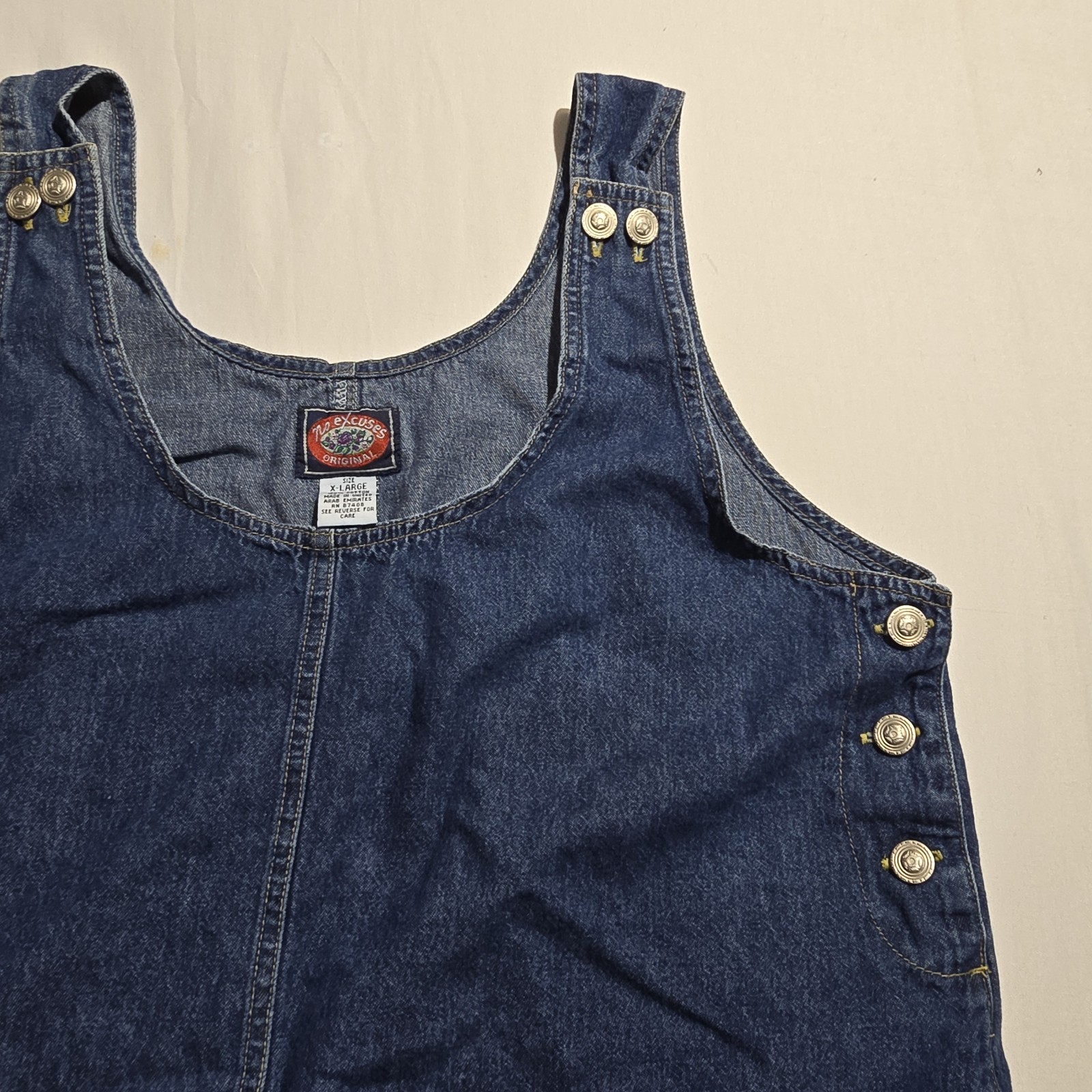 Vintage 90’s/Y2K New NO EXCUSES ORIGINAL Denim dress Size XL Nice! Rare!