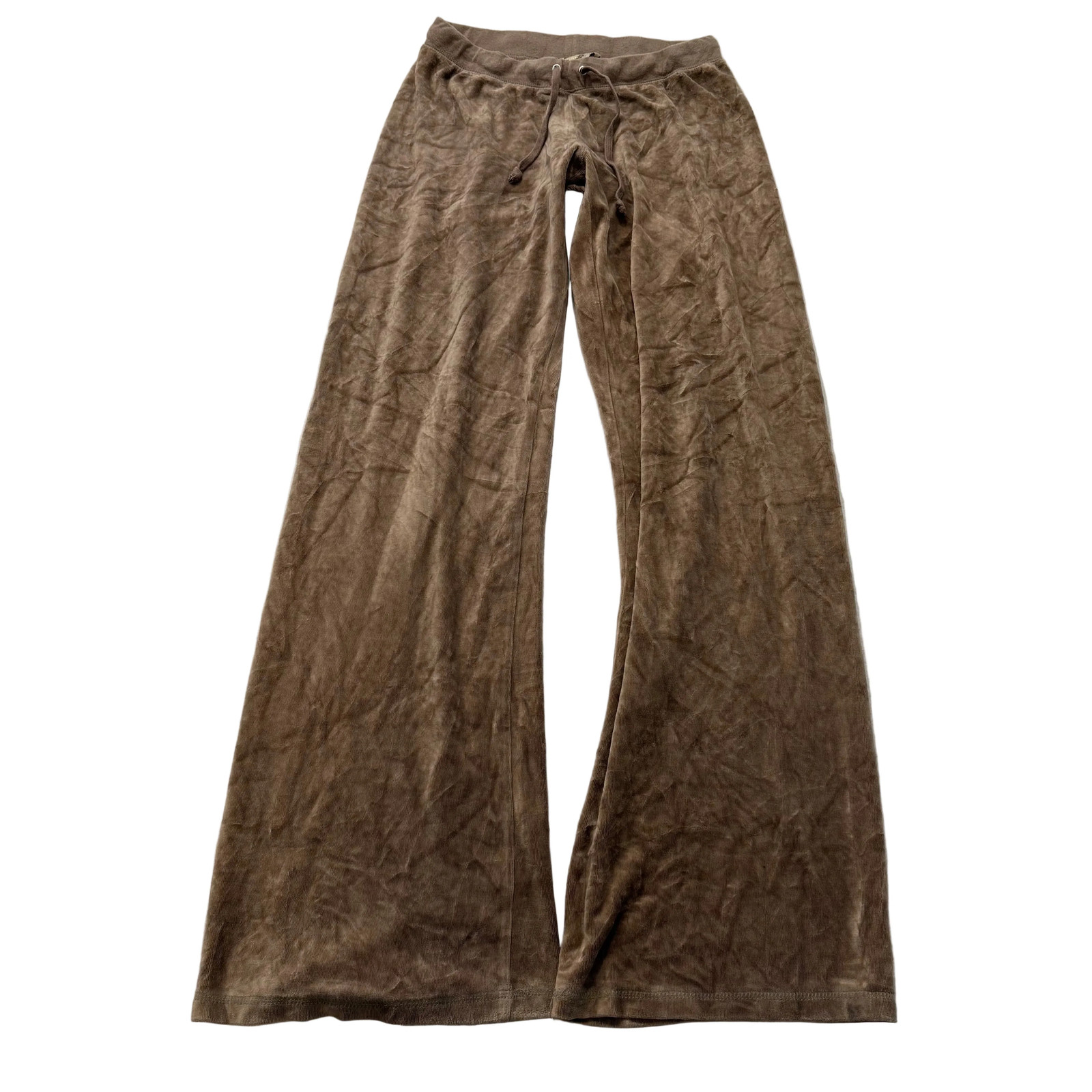 2003 Vintage Juicy Couture Women’s Brown Velour Flared Track Pant Preppy Size M