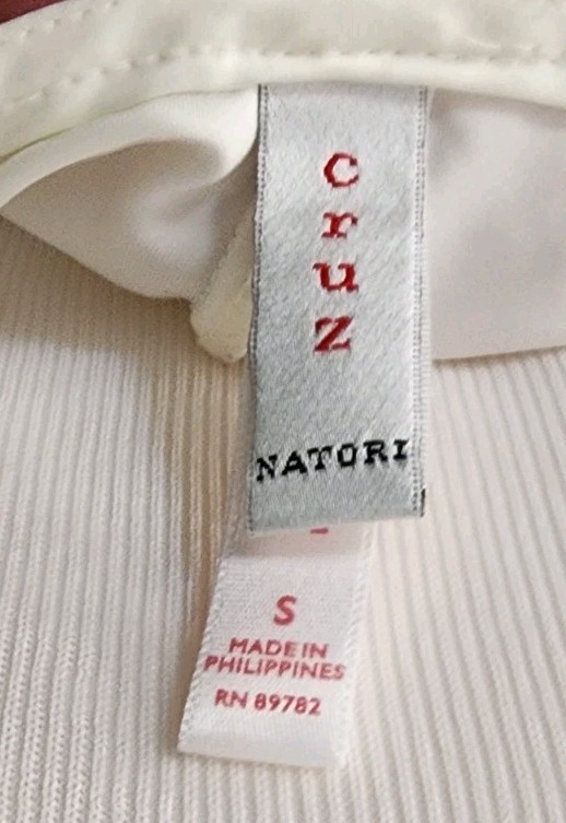 Vtg CRUZ Natori Sz M Long Peniore Nightgown Embroidery Ivory