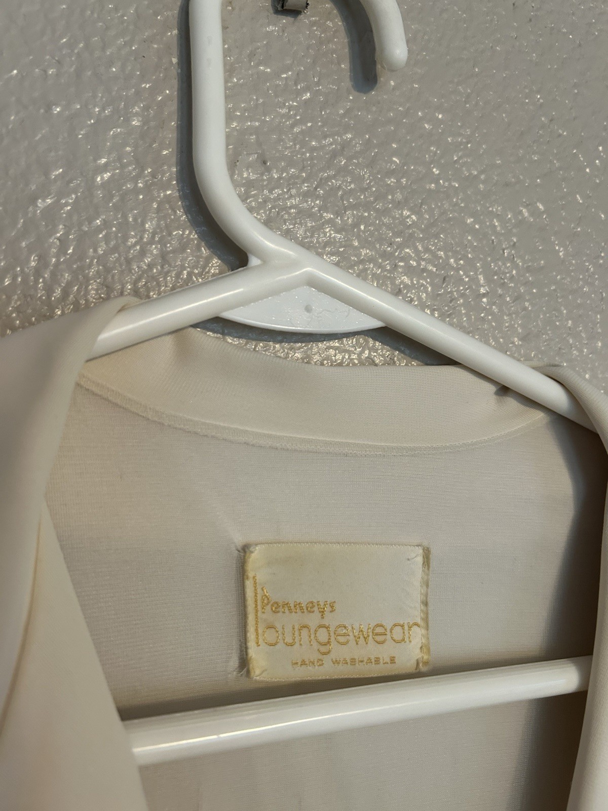 1970s Penney’s Loungewear Dress Robe Size Large Medium White Blue As Is Vintage