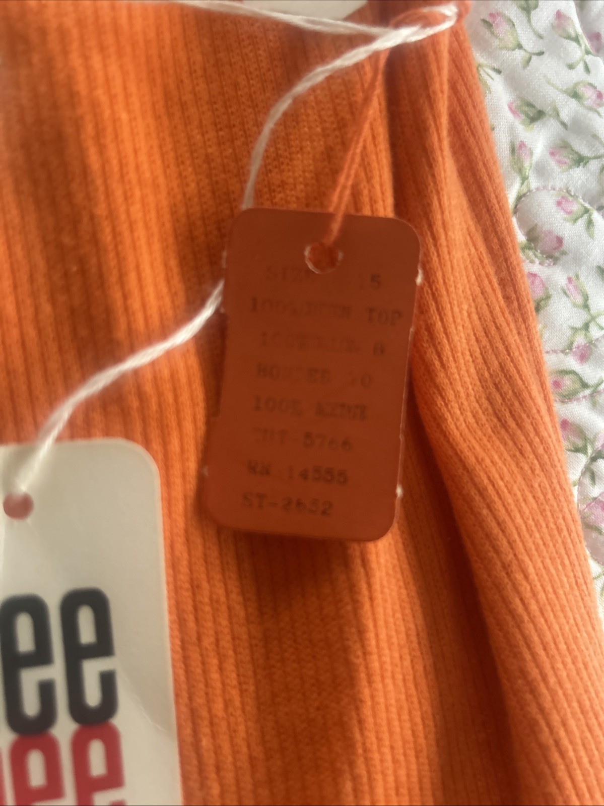 1960s vintage BeeDee JRS Shift Dress Orange And Plaid Original Paper Tags Sz 15