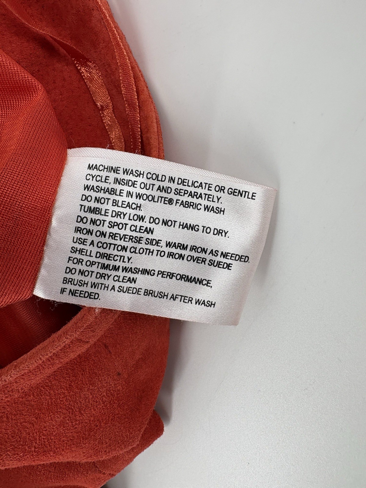 Vintage Modern Images Genuine Leather Suede A-Line Midi Skirt Red Orange Size 6