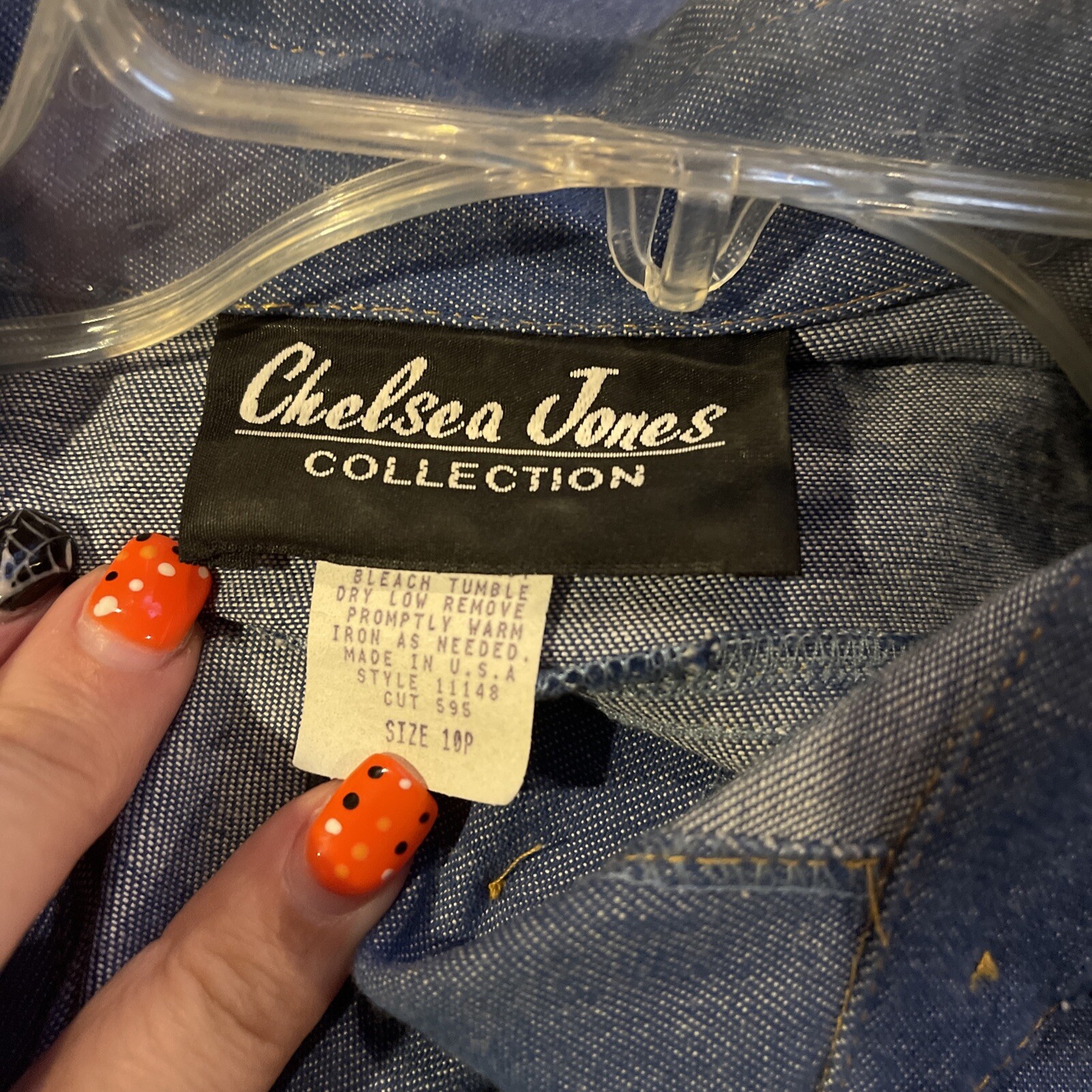 80s Vintage Chelsea Jones Collection Jean dress casual womens RARE sz 10P