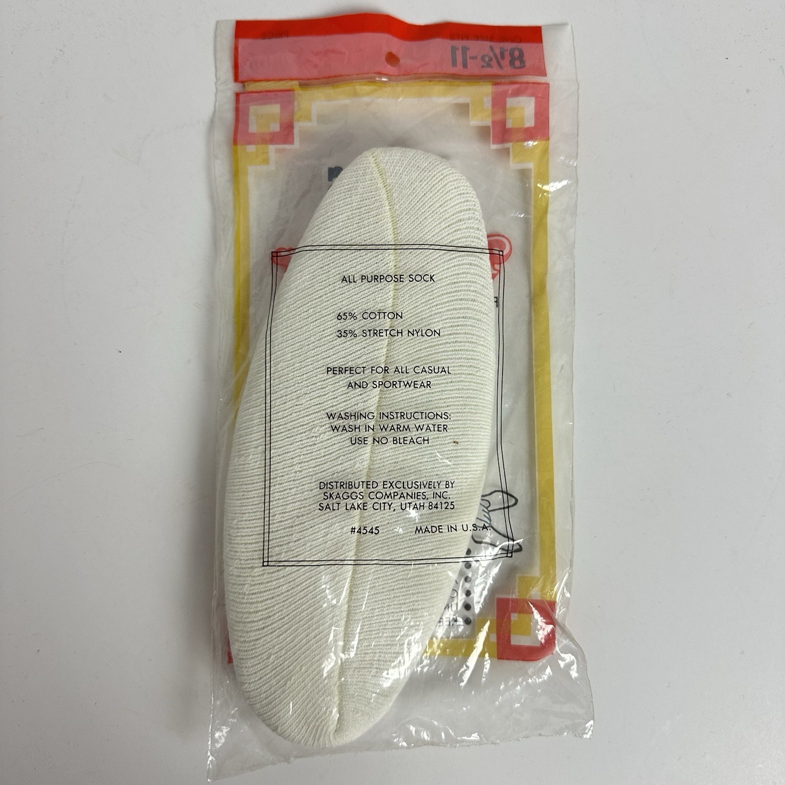 Vintage 1970s SKAGGS Foot Saver White Socks Womens Sz 8 1/2-11