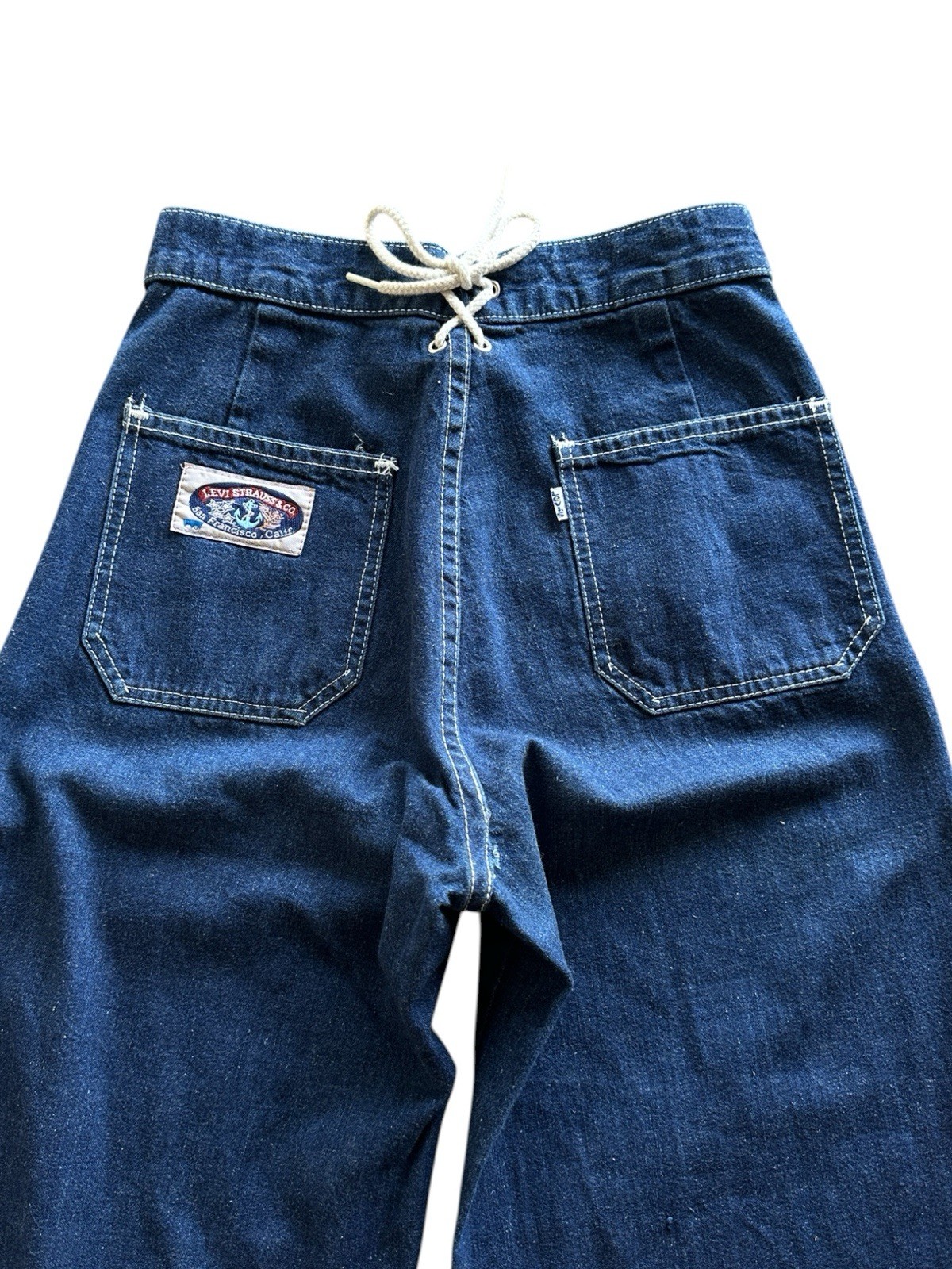 1970s Levi’s Nautical Lace up Sailor Style Bell Bottoms Vintage 70s does 40s