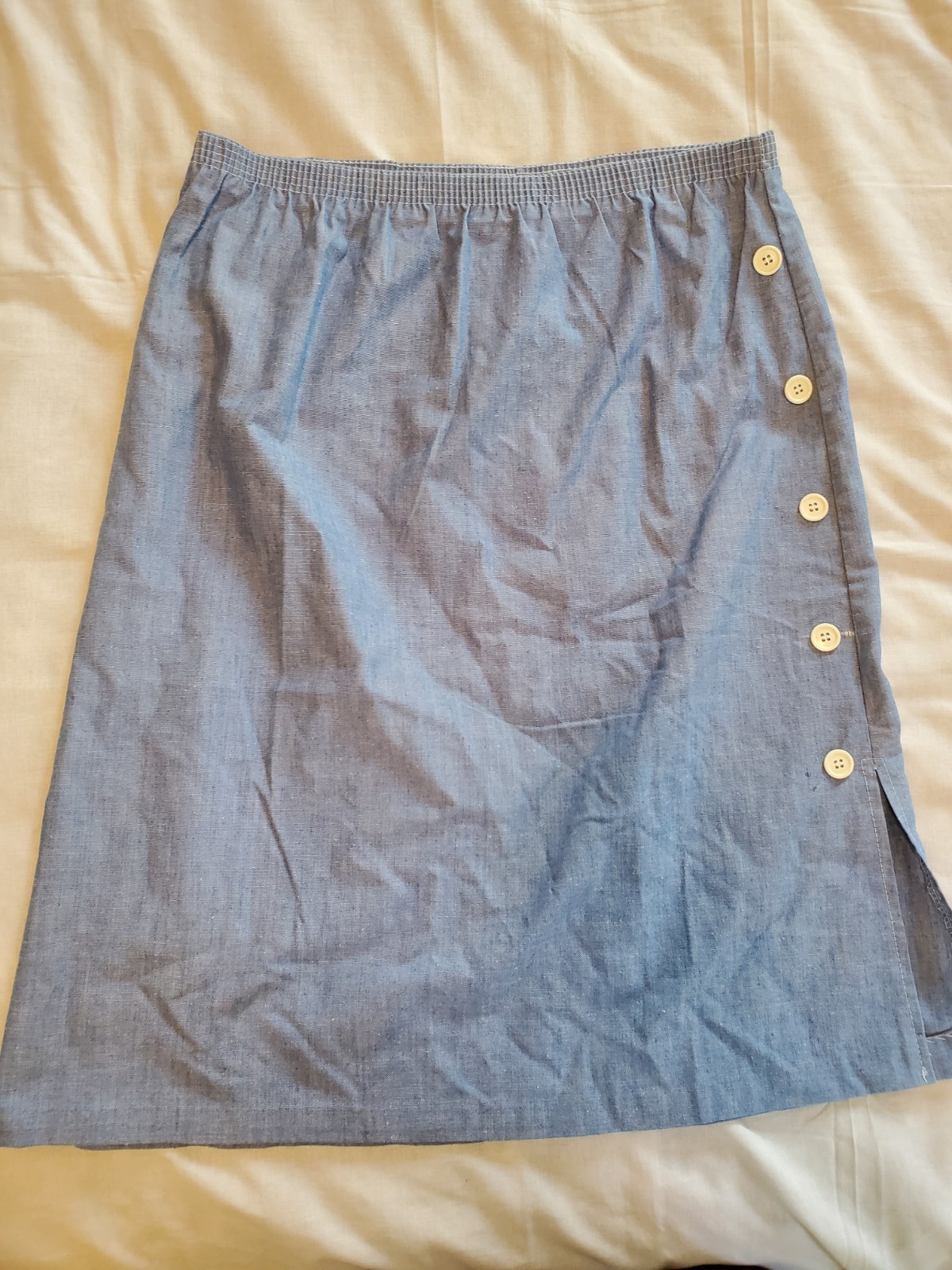 Vintage 80s Hunters Glen Blue Long Skirt Womens 13-14