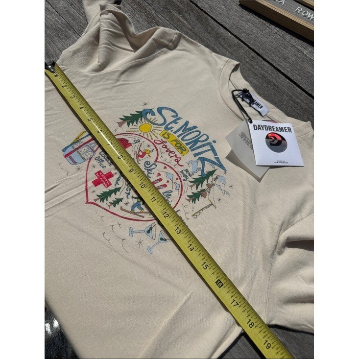 St. Moritz Is For Lovers Vintage Long Sleeve Tee in Dirty WhiteDAYDREAMER