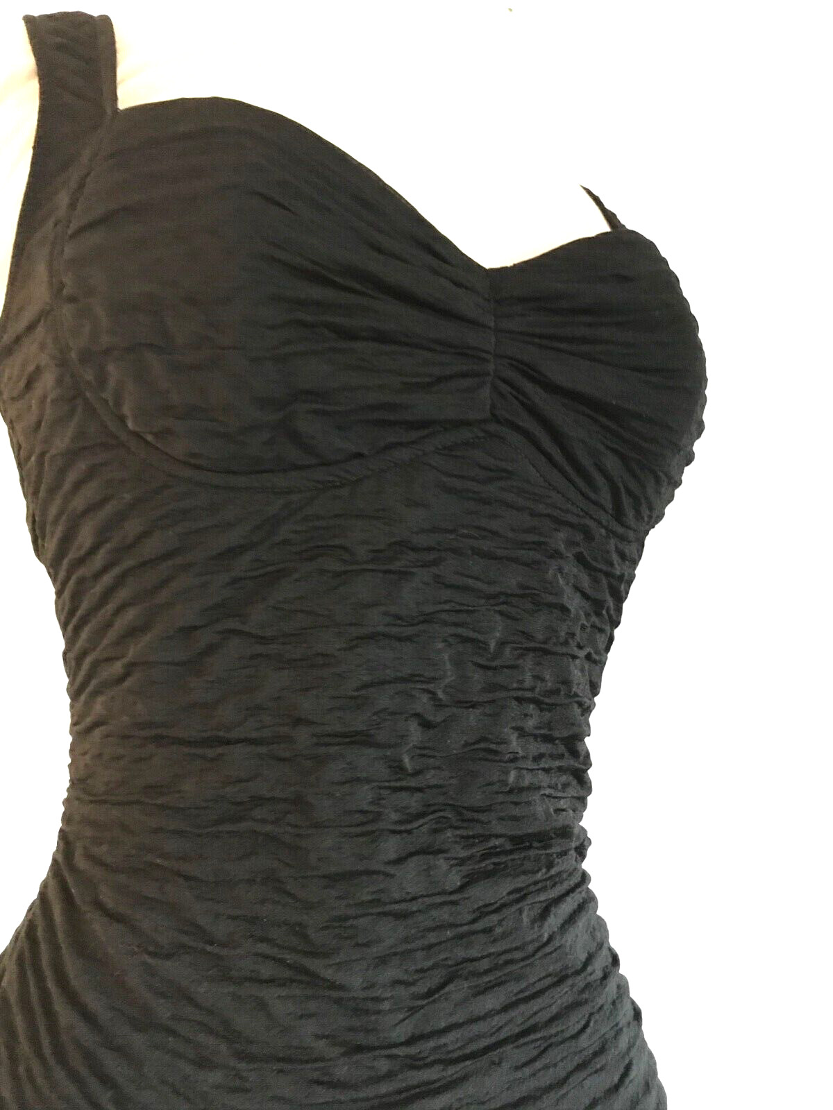 Vintage Black Mini Dress Bodycon Short All That Jazz M Club Cocktail 90s Sexy