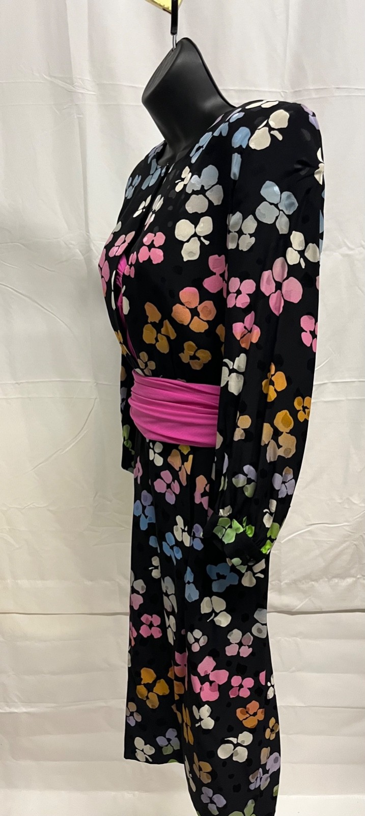 Unique & Versatile Vintage 1980s VALENTINO NIGHT multicolor Silk Dress M
