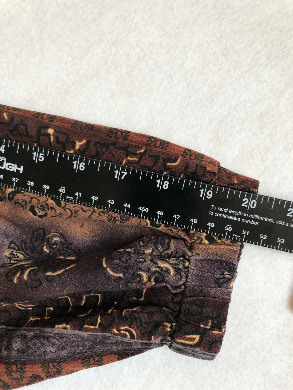 Erin London Windbreaker XL 100% Silk Brown Abstract Pattern Bohemian Comfy