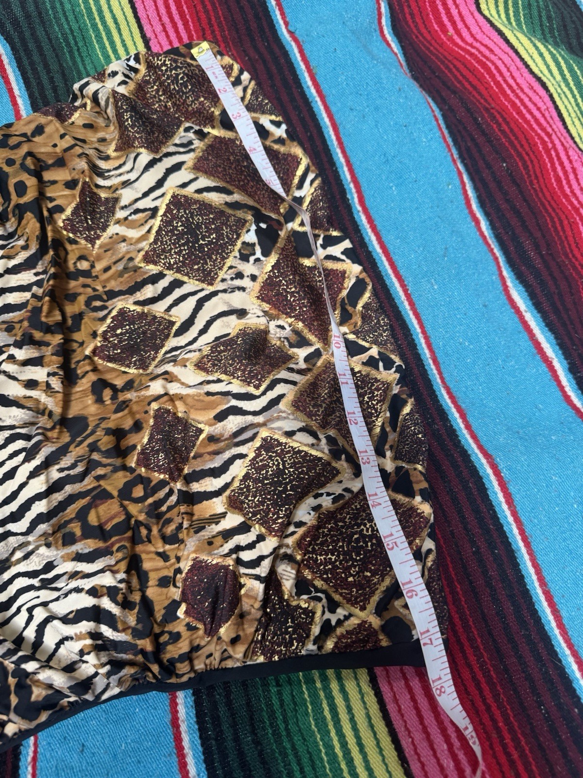 VTG Rose Marie Reid Swimsuit SZ 14 Strapless Leopard Print One Piece Bathing