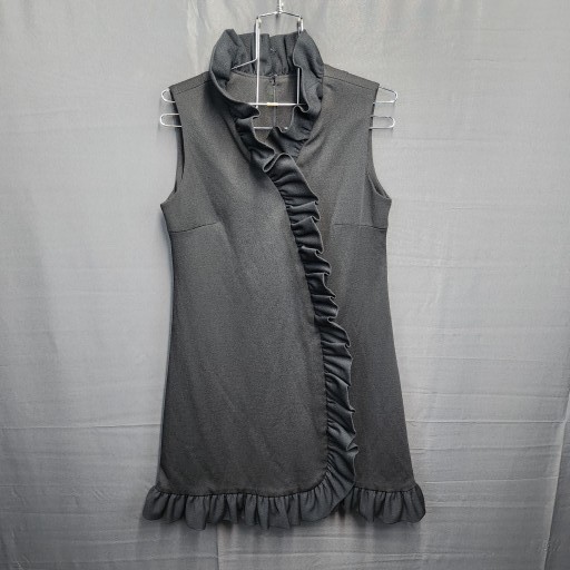VTG International Ladies Garment Workers Union Dress Black Short Ruffle Size ?