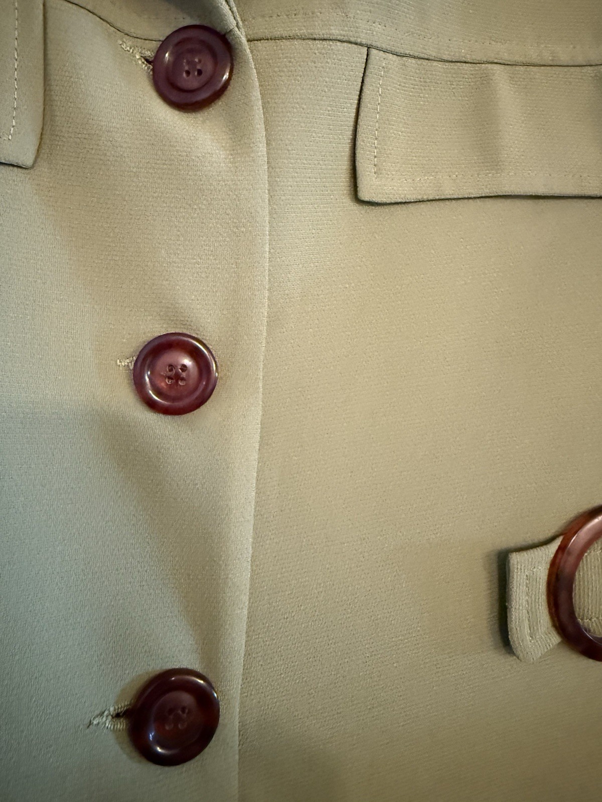 NWOT Vintage 70’s/80’s REGINE New York Avocado Safari Styled Lined Blazer Sz 10
