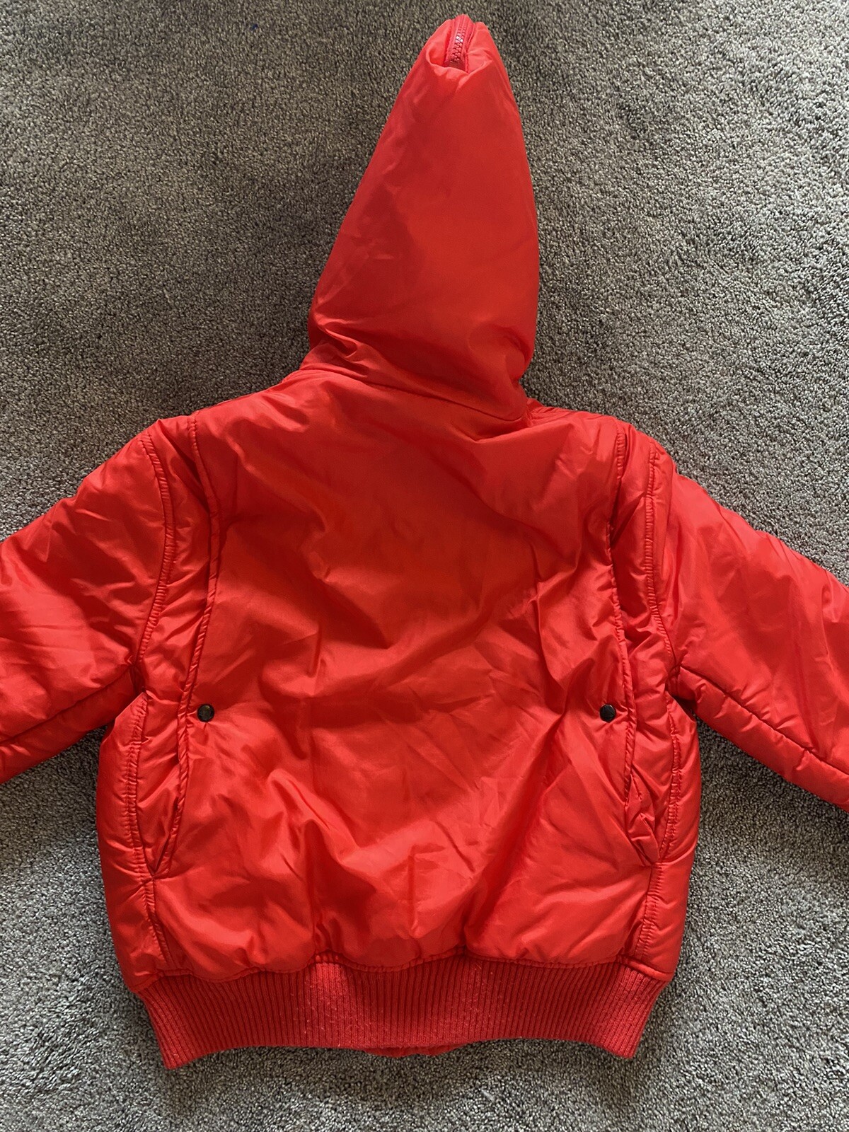 Vintage Obermeyer Womens M/12 Nylon Jacket Coat Red Made In British Hong Kong