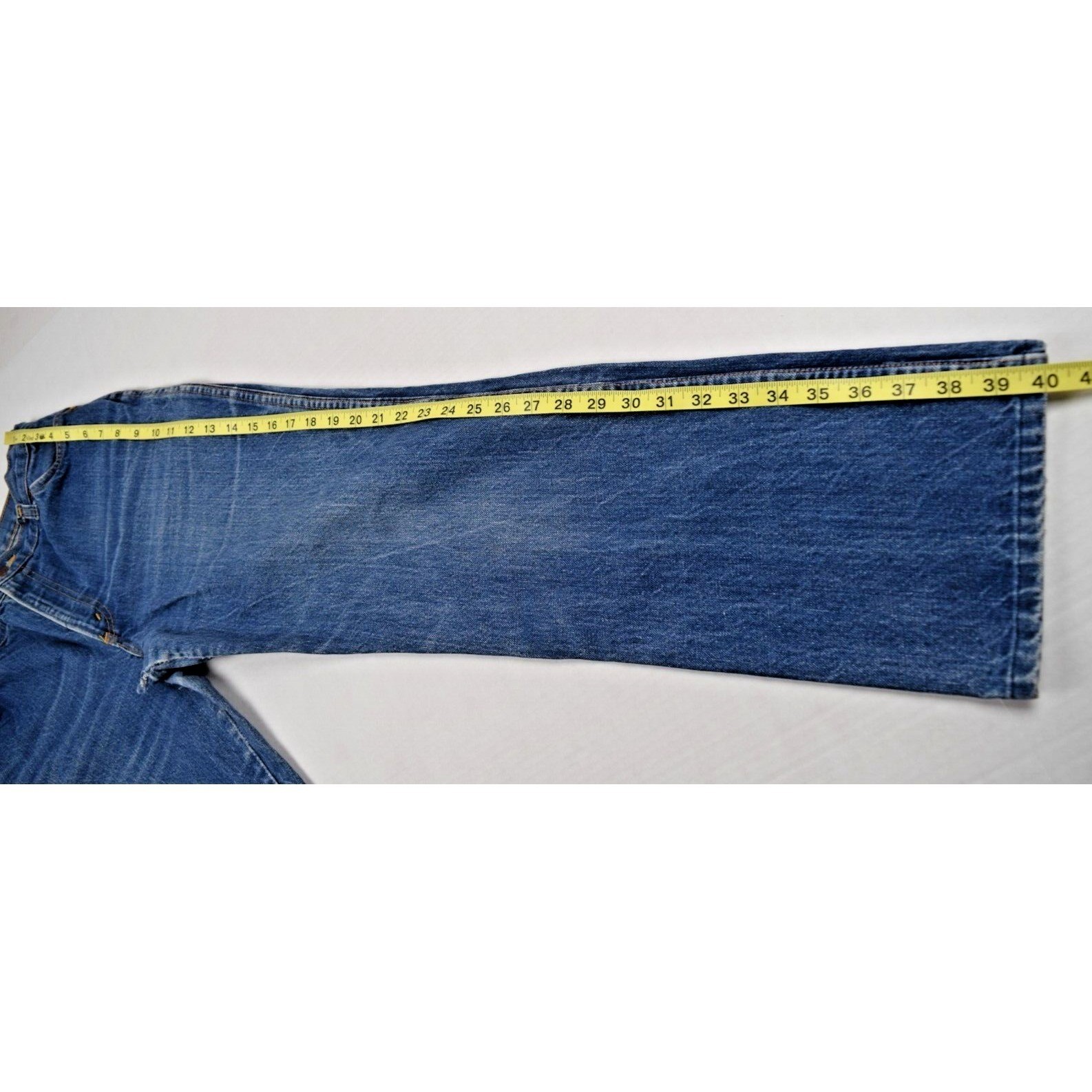 Vintage Chic by HIS Jeans 32 x 28 70s Classic Blue High Waist Boot Cut Made USA