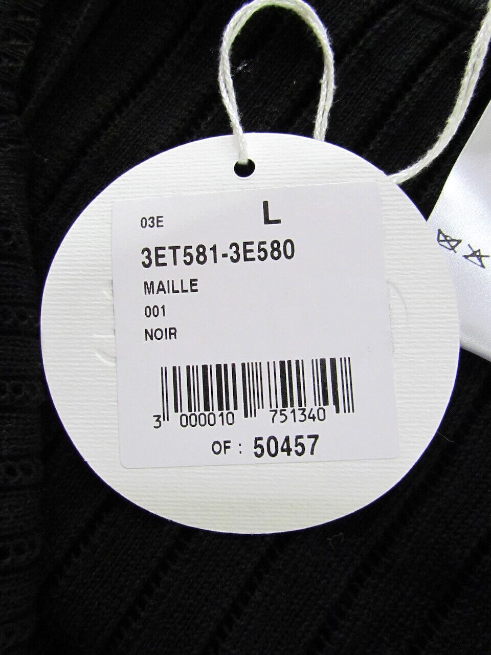Chloé Black Crochet Top Knit Camisole Pom Pom L Italy Y2K Deadstock