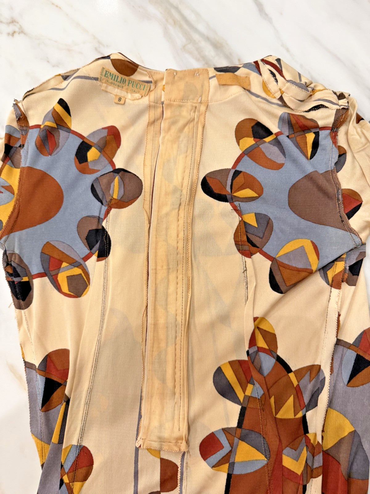 AUTHENTIC VINTAGE EMILIO PUCCI 100% SILK DRESS – SIZE 8 – FLORENCE, ITALY