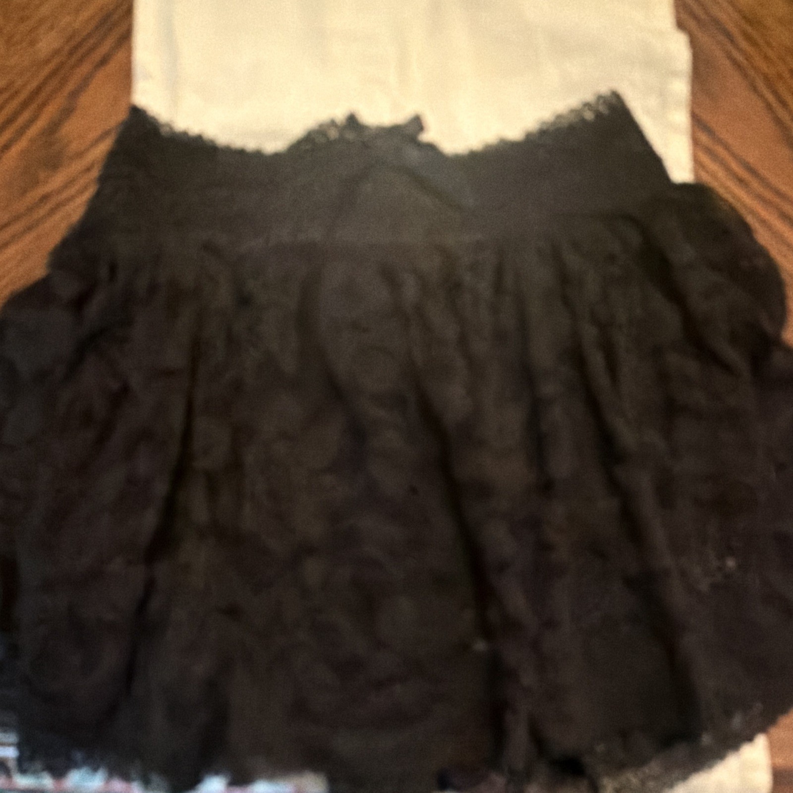 Pretty Perverse Black Lace Garter Belt Skirt w/ Stocking Straps Gothic Lingerie