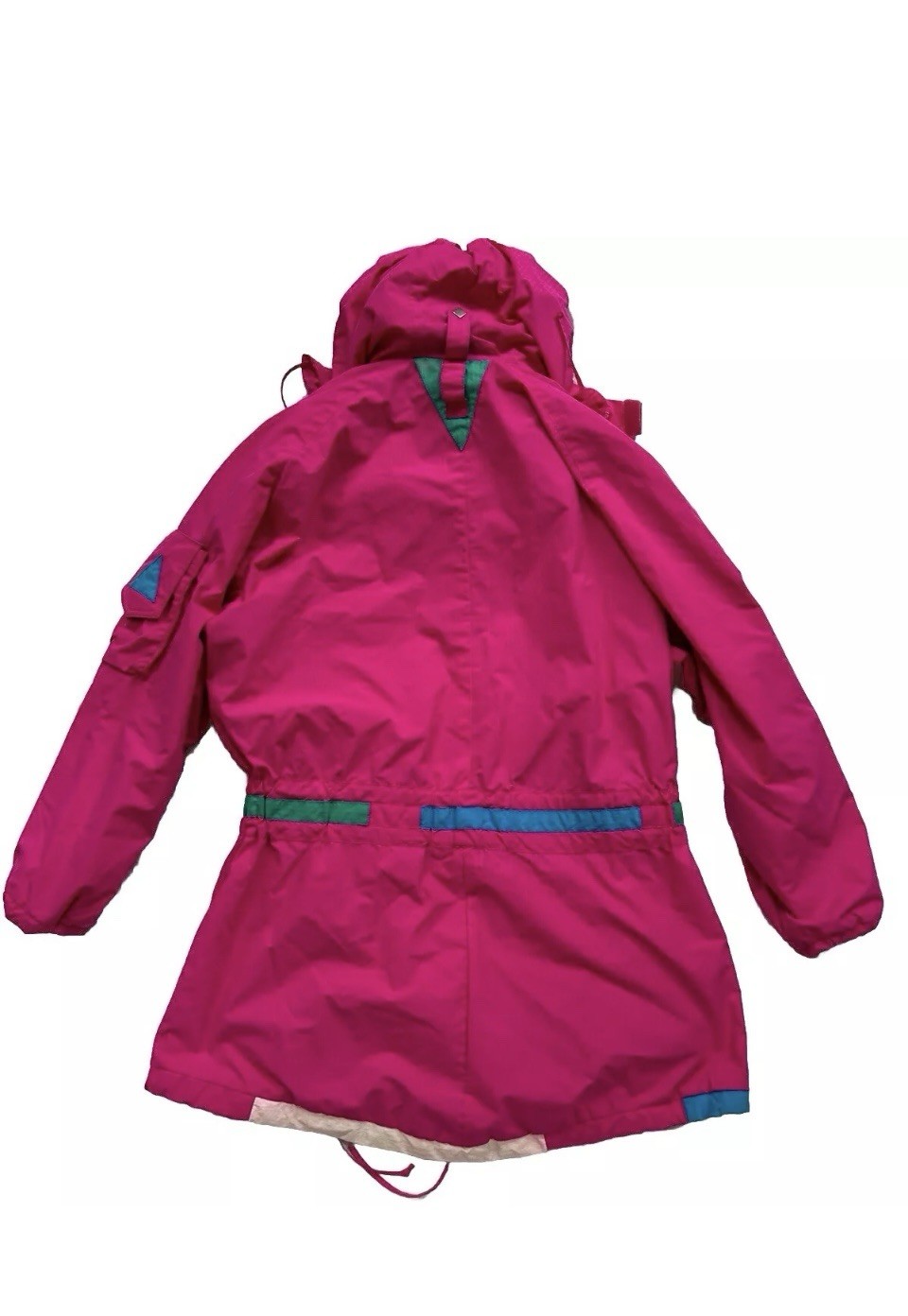 Awesome! VINTAGE Obermeyer Ski Jacket Pink Colorblock 80s Retro Size 10 L/XL