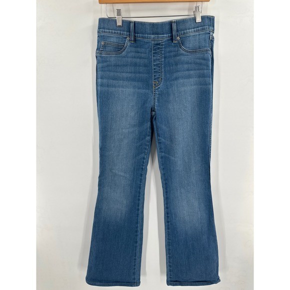Spanx Flare Jeans Vintage Indigo Blue High Rise Large