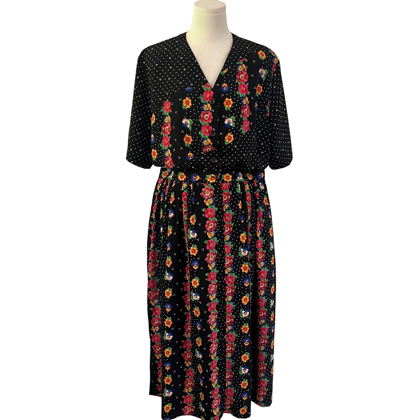 Vintage Napa Valley Floral Two Piece Matching Set Cottagecore Teachercore L 18