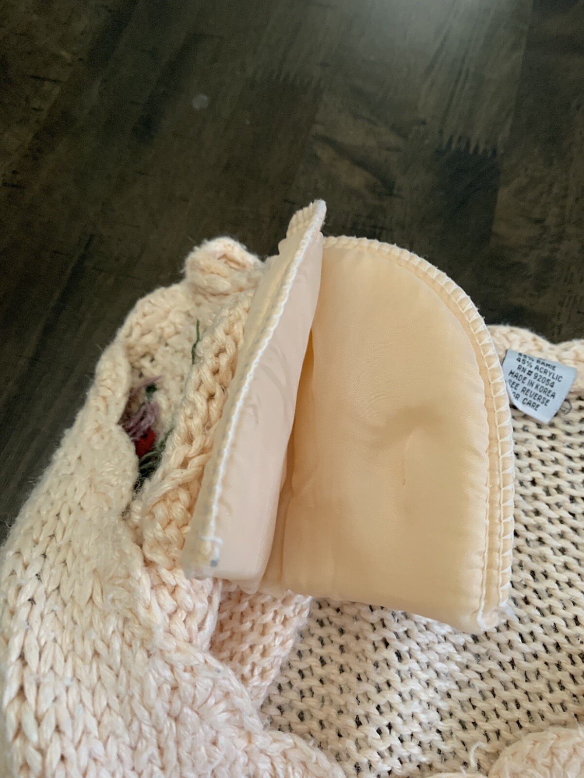 Vintage American Weekend Size L Light Pink Long Sleeve Sweater Shoulder Pads
