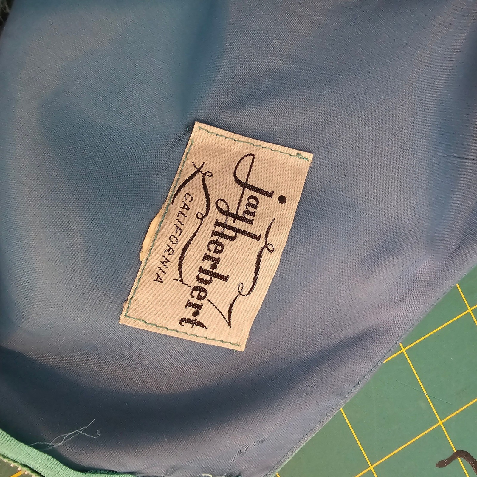 Vintage 1950s Dress Jay Herbert California Teal Ruched Draped Cocktail Formal