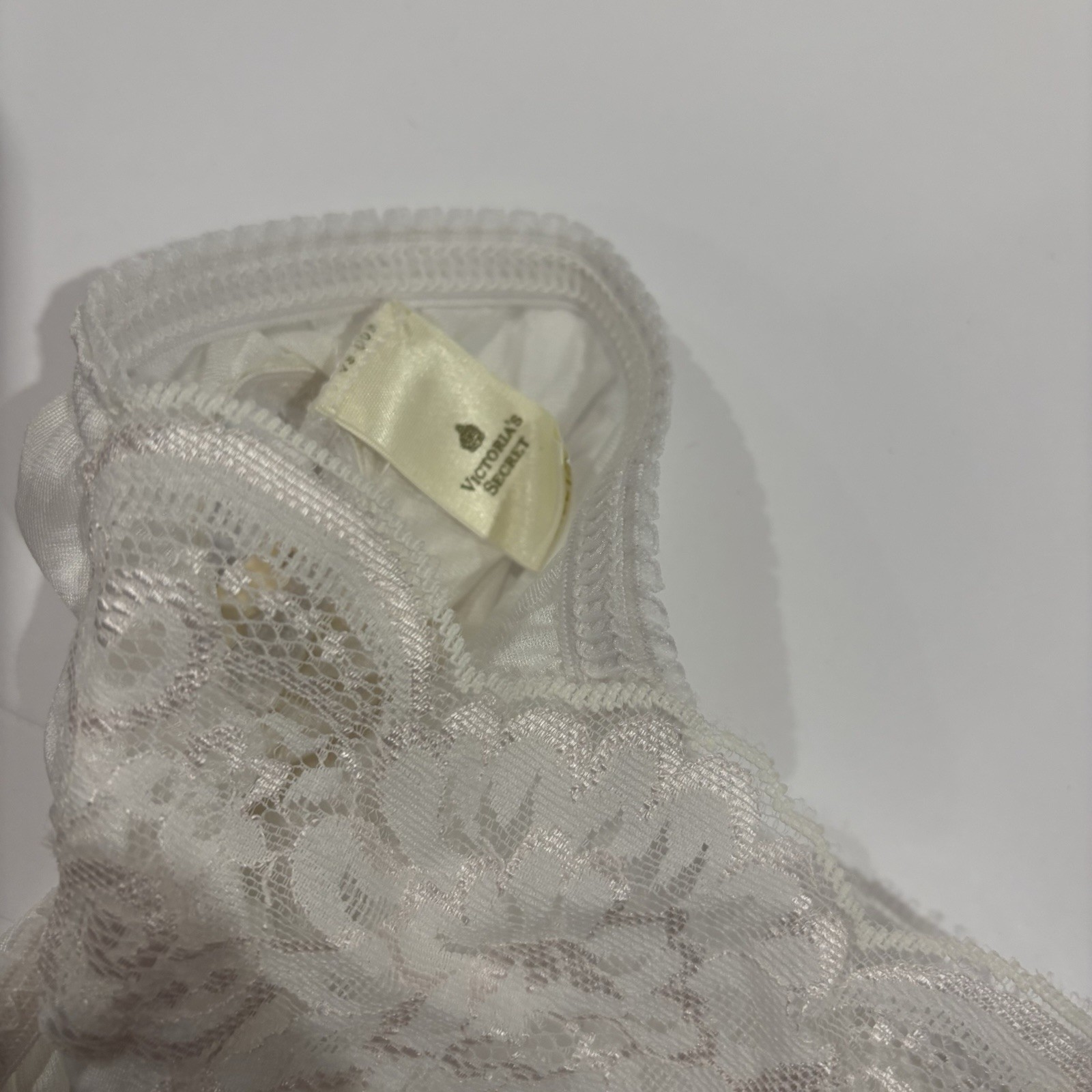 Vtg VICTORIAS SECRET Satin Panties Lot Gold Crown Label Lace Hi Cut NWT Sz L