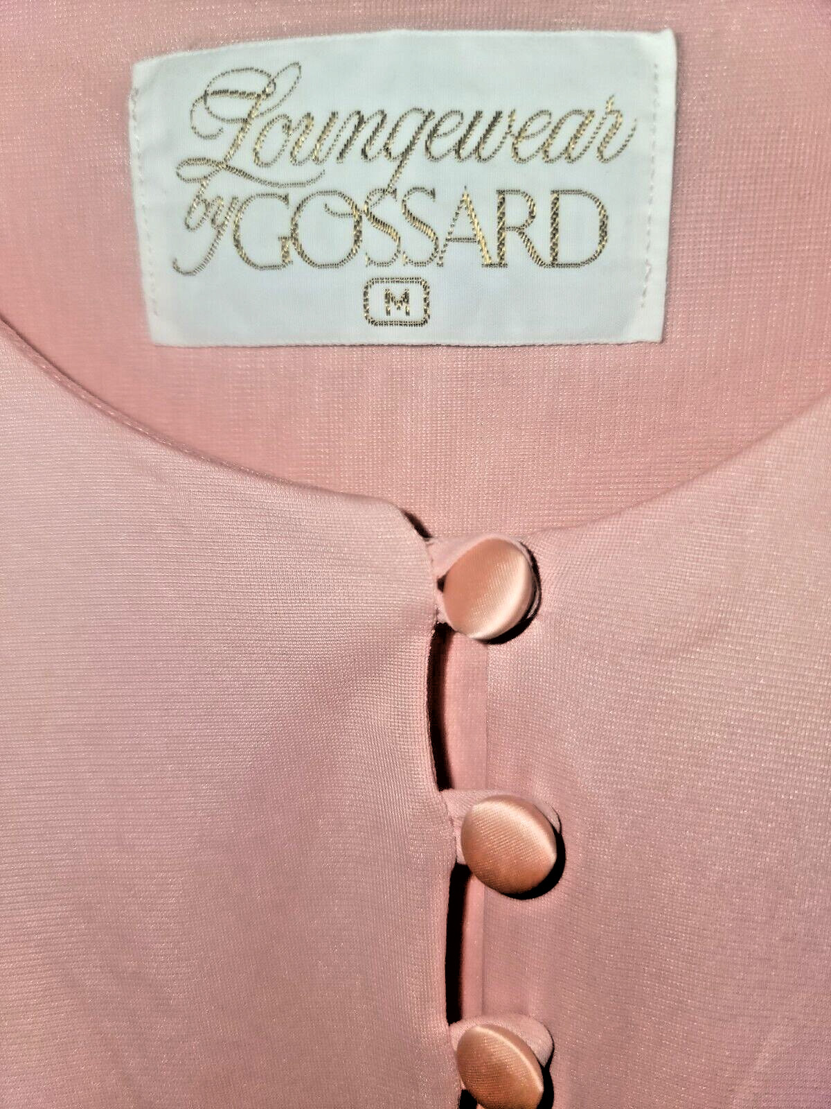 VTG LOUNGEWEAR BY ARTEMIS GOSSARD NIGHTGOWN CORAL WITH SATIN TRIM