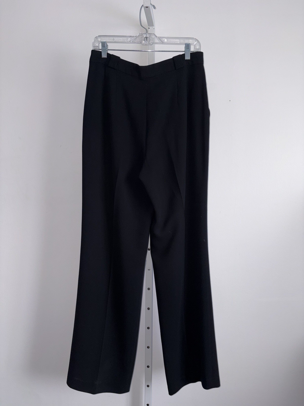 Vintage Escada Black Wool Pleated High Waist Trousers Pants Size 40 (US 12)